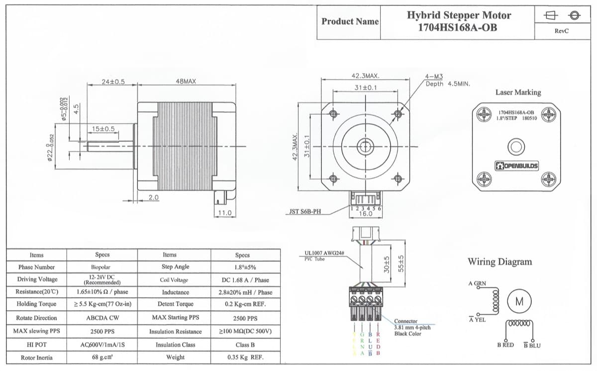 NEMA 17 stepper motor